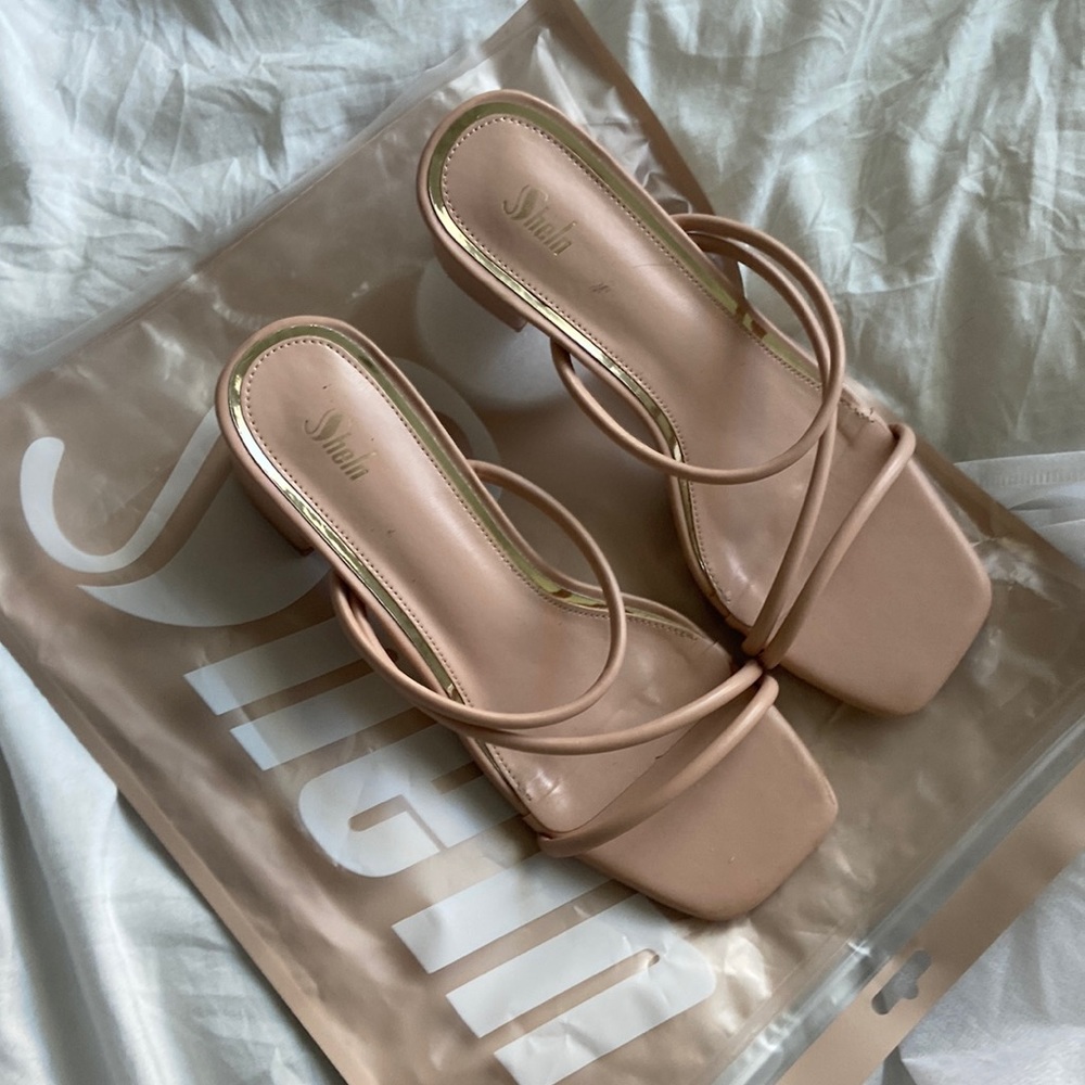 Shein Square Toe Block Heels